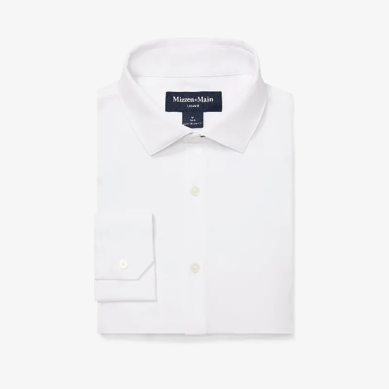 Plus Size Men's Striped Dress Shirts in Navy and White for a Nautical - Inspired Style White Solid Plus Size Men's Striped Dress Shirts in Navy and White for a Nautical - Inspired Style White Solid