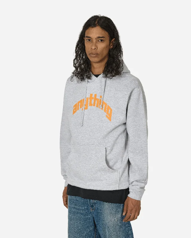 Slim - fit men hoodie to pair with skinny jeans Curved Logo Hoodie Heather Grey