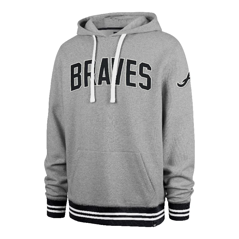 Water - resistant men hoodie for rainy days ATLANTA BRAVES '47 EASTPORT HOOD