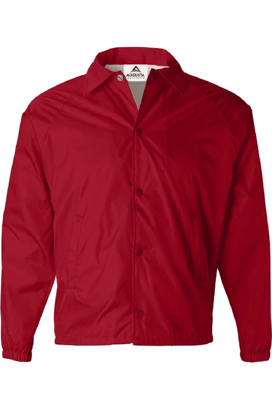 Men jackets with a built - in hood that can be stowed away when not in use Augusta Sportswear Coach´s Jacket Men jackets with a built - in hood that can be stowed away when not in use Augusta Sportswear Coach´s Jacket