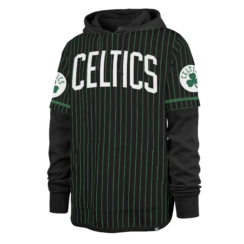 Lightweight men hoodie with mesh panels for breathability BOSTON CELTICS PINSTRIPE '47 SHORTSTOP PULLOVER HOOD Lightweight men hoodie with mesh panels for breathability BOSTON CELTICS PINSTRIPE '47 SHORTSTOP PULLOVER HOOD
