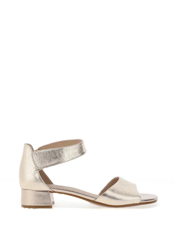 Women's Flat Slide Sandals with a Memory Foam Insole in White for All - Day Comfort Caprice Suede Block Heel Sandals, Gold Women's Flat Slide Sandals with a Memory Foam Insole in White for All - Day Comfort Caprice Suede Block Heel Sandals, Gold