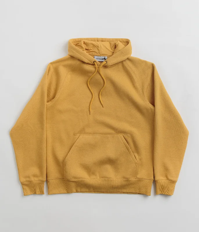 Tech - friendly men hoodie with a built - in headphone jack Carhartt Chase Hoodie - Sunray / Gold Tech - friendly men hoodie with a built - in headphone jack Carhartt Chase Hoodie - Sunray / Gold