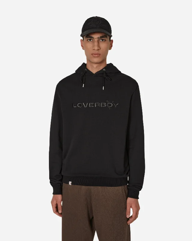 Retro - inspired men hoodie with a varsity logo Logo Hooded Sweatshirt Black
