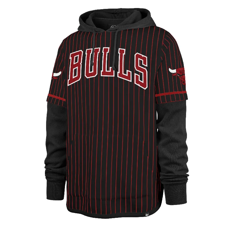Men hoodie with a drawstring hood and adjustable hem CHICAGO BULLS PINSTRIPE '47 SHORTSTOP PULLOVER HOOD Men hoodie with a drawstring hood and adjustable hem CHICAGO BULLS PINSTRIPE '47 SHORTSTOP PULLOVER HOOD