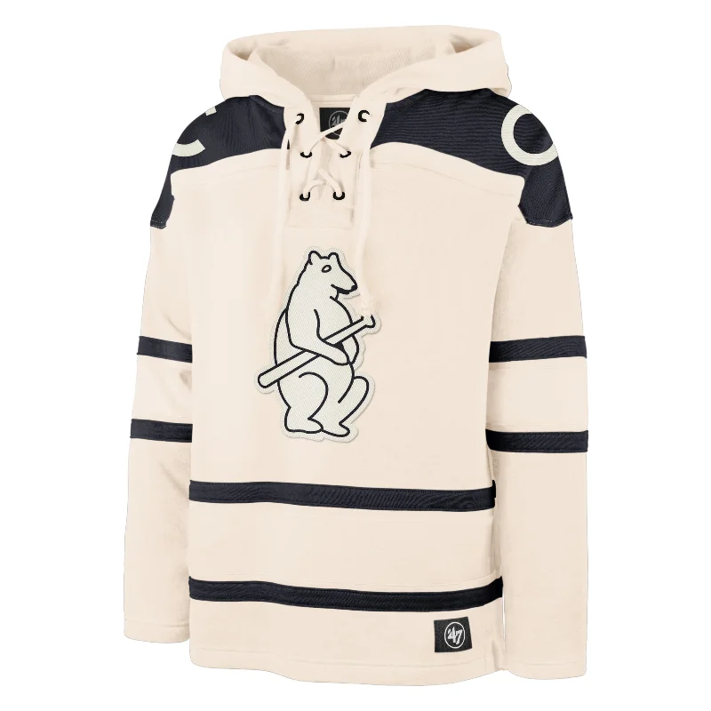Men hoodie with a detachable hood for versatility CHICAGO CUBS COOPERSTOWN SUPERIOR '47 LACER HOOD Men hoodie with a detachable hood for versatility CHICAGO CUBS COOPERSTOWN SUPERIOR '47 LACER HOOD