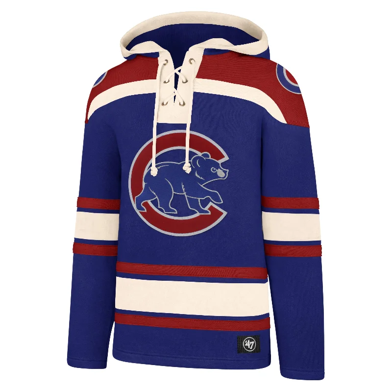 Slim - fit men hoodie to pair with skinny jeans CHICAGO CUBS '47 SUPERIOR LACER PULLOVER HOOD Slim - fit men hoodie to pair with skinny jeans CHICAGO CUBS '47 SUPERIOR LACER PULLOVER HOOD