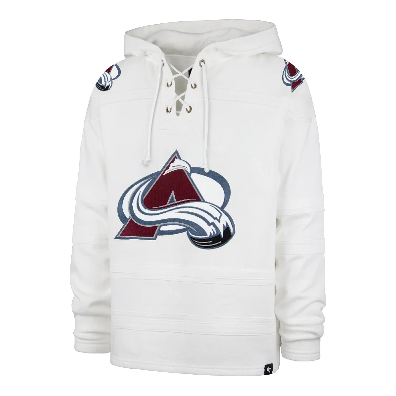Graphic - printed men hoodie with anime motifs for otaku fans COLORADO AVALANCHE SUPERIOR '47 LACER HOOD Graphic - printed men hoodie with anime motifs for otaku fans COLORADO AVALANCHE SUPERIOR '47 LACER HOOD