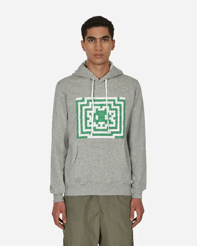 Plus - size men hoodie with a roomy fit for comfort Invader Hooded Sweatshirt Grey