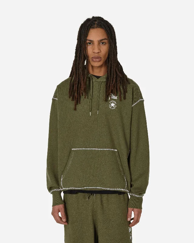 Halloween - themed men hoodie with spooky prints Patta Gold Standard Hoodie Utility Green Heather Halloween - themed men hoodie with spooky prints Patta Gold Standard Hoodie Utility Green Heather