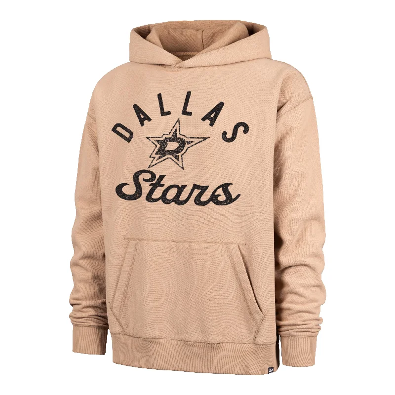 Solid - color men hoodie in trendy olive green DALLAS STARS DUSTED BOWLINE '47 FOUNDATION RIVER HOODIE