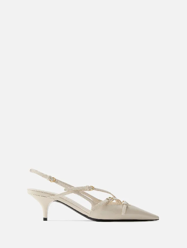 Women's padded - insole stiletto heel pumps for added comfort Decollete Buckle Slingback Women's padded - insole stiletto heel pumps for added comfort Decollete Buckle Slingback