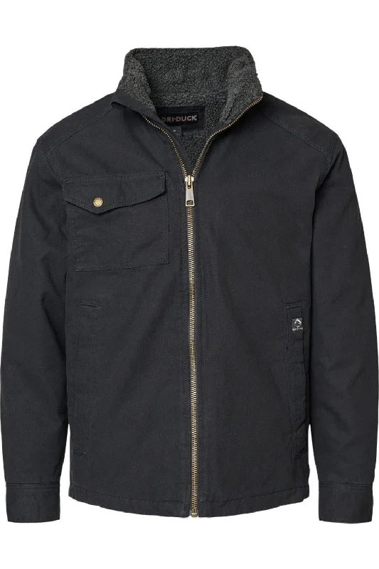 Bomber men jackets with ribbed cuffs for a classic 80s style DRI DUCK Endeavor Canyon Cloth Canvas Jacket with Sherpa Lining