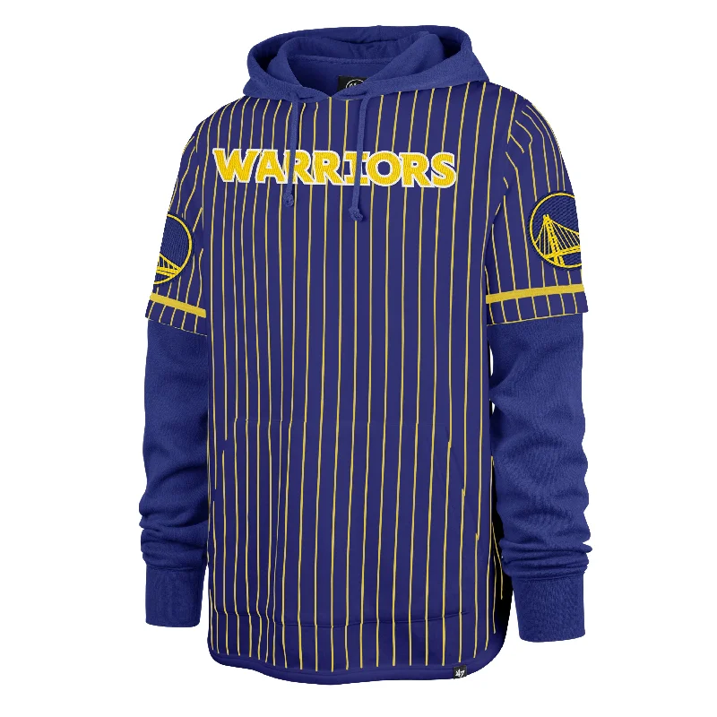 Men hoodie with a detachable hood for versatility GOLDEN STATE WARRIORS PINSTRIPE '47 SHORTSTOP PULLOVER HOOD Men hoodie with a detachable hood for versatility GOLDEN STATE WARRIORS PINSTRIPE '47 SHORTSTOP PULLOVER HOOD