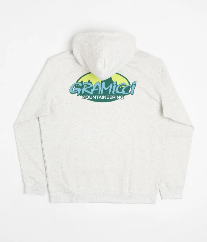 Solid - color men hoodie in trendy olive green Gramicci Summit Hoodie - Ash Heather
