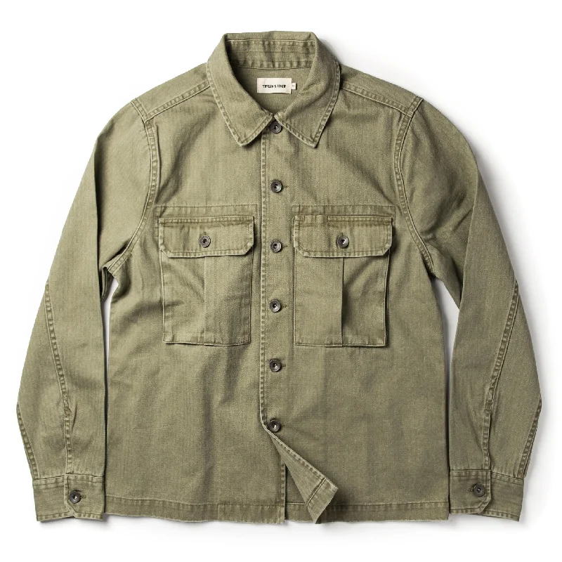Down - filled men jackets in bright colors for winter fashion The HBT Jacket in Washed Olive Down - filled men jackets in bright colors for winter fashion The HBT Jacket in Washed Olive