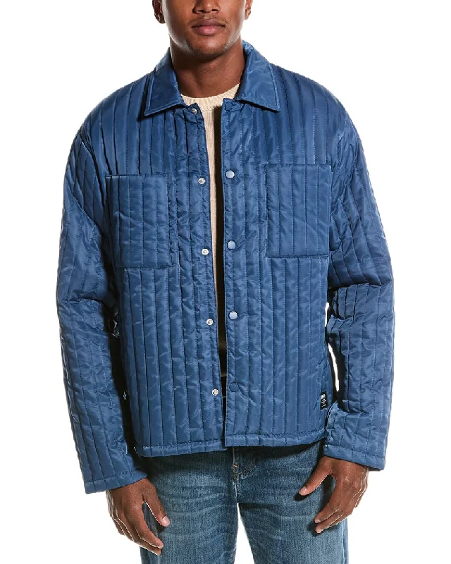 Stretch - fabric men jackets for unrestricted movement during workouts HUDSON Jeans Quilted Shirt Jacket Stretch - fabric men jackets for unrestricted movement during workouts HUDSON Jeans Quilted Shirt Jacket