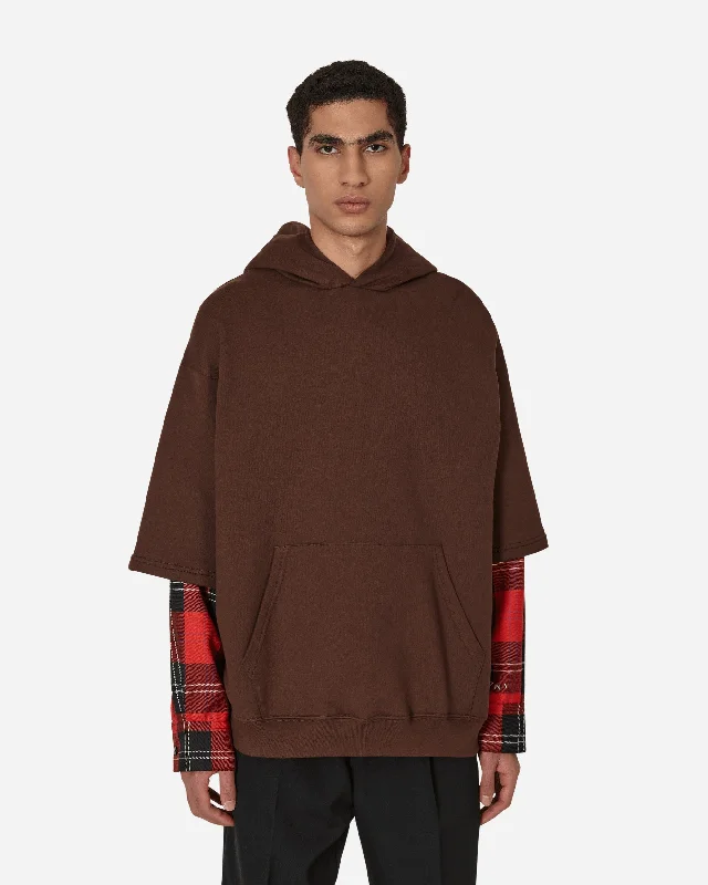 Lightweight men hoodie with mesh panels for breathability Long-Sleeved Hooded Sweatshirt Brown Lightweight men hoodie with mesh panels for breathability Long-Sleeved Hooded Sweatshirt Brown