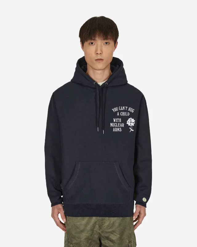 Zip - up men hoodie with multiple pockets for storage Nuclear Arms Hooded Sweatshirt Blue Zip - up men hoodie with multiple pockets for storage Nuclear Arms Hooded Sweatshirt Blue