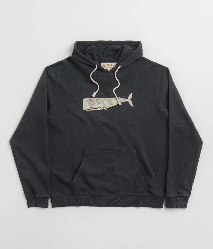 Slim - fit men hoodie to pair with skinny jeans Mollusk Olde Whale Hoodie - Navy