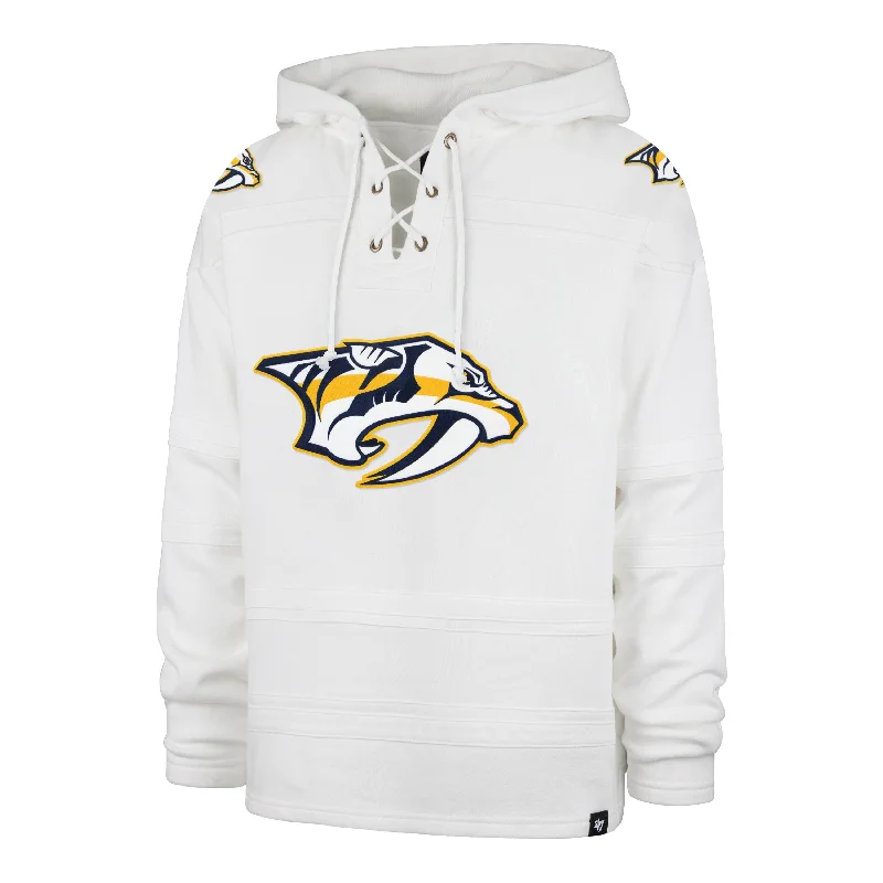 Lightweight men hoodie with mesh panels for breathability NASHVILLE PREDATORS SUPERIOR '47 LACER HOOD Lightweight men hoodie with mesh panels for breathability NASHVILLE PREDATORS SUPERIOR '47 LACER HOOD