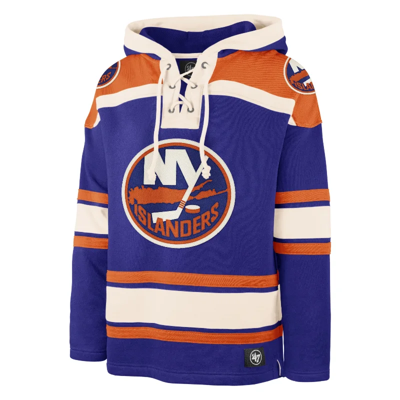 Graphic - printed men hoodie with anime motifs for otaku fans NEW YORK ISLANDERS SUPERIOR '47 LACER HOOD
