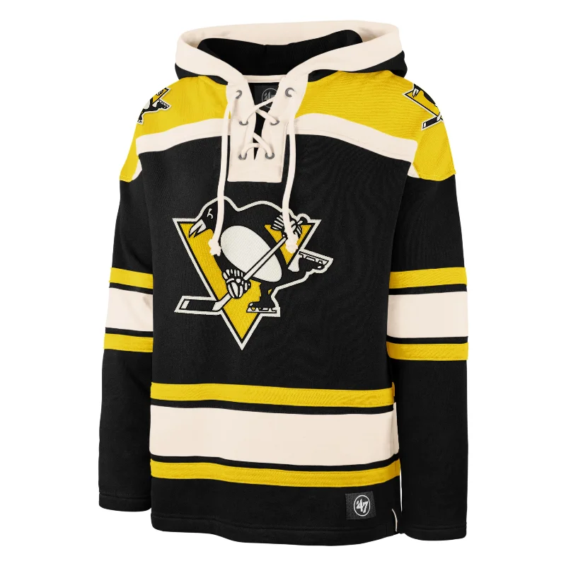 Water - resistant men hoodie for rainy days PITTSBURGH PENGUINS '47 SUPERIOR LACER PULLOVER HOOD Water - resistant men hoodie for rainy days PITTSBURGH PENGUINS '47 SUPERIOR LACER PULLOVER HOOD