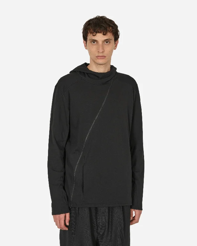 Zip - up men hoodie with multiple pockets for storage 6.0 Hoodie Center Black