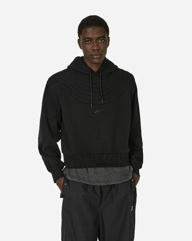 Tech - friendly men hoodie with a built - in headphone jack Machine-A Padded Biker Hoodie Black Tech - friendly men hoodie with a built - in headphone jack Machine-A Padded Biker Hoodie Black