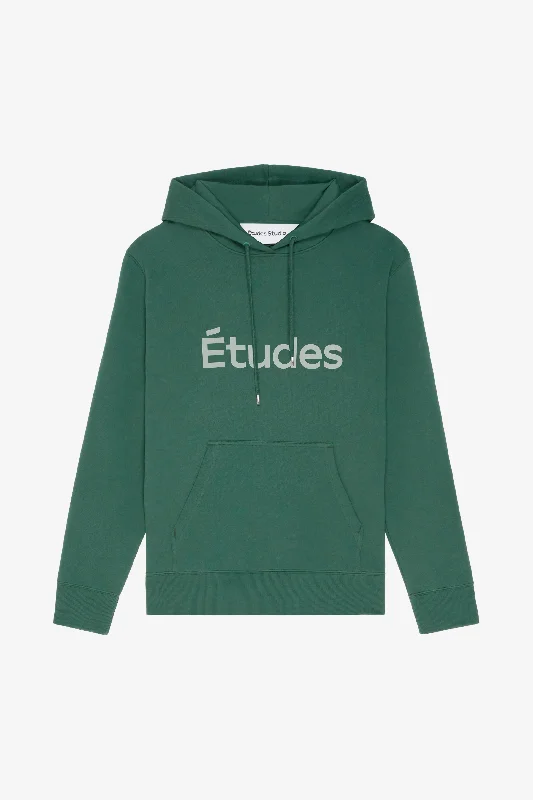 Fleece - lined men hoodie for extreme cold weather REGULAR HOODIE ÉTUDES GREEN