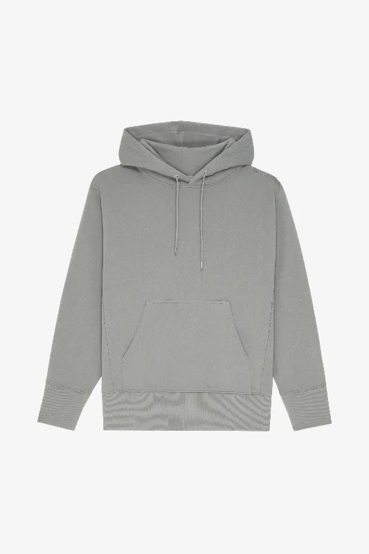 Men hoodie with a kangaroo pocket and ribbed cuffs RELAX HOODIE GREY
