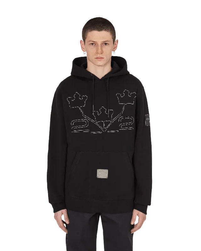Oversized men hoodie with dropped shoulders for a streetwear look Slam Jam Hooded Sweatshirt Black Oversized men hoodie with dropped shoulders for a streetwear look Slam Jam Hooded Sweatshirt Black