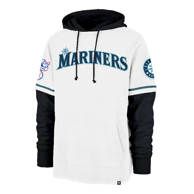 Organic cotton men hoodie for a sustainable and soft feel SEATTLE MARINERS COOPERSTOWN TRIFECTA '47 SHORTSTOP PULLOVER HOOD Organic cotton men hoodie for a sustainable and soft feel SEATTLE MARINERS COOPERSTOWN TRIFECTA '47 SHORTSTOP PULLOVER HOOD