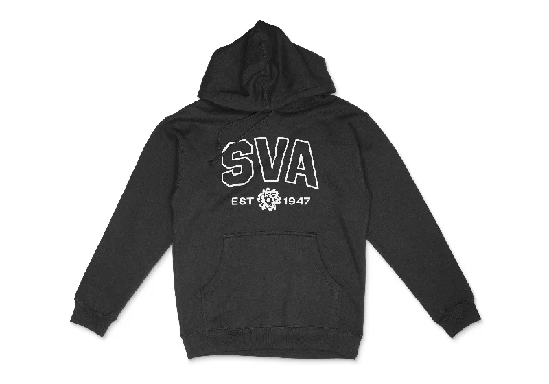 Men hoodie with a detachable hood for versatility SVA Collegiate Logo Hoodie