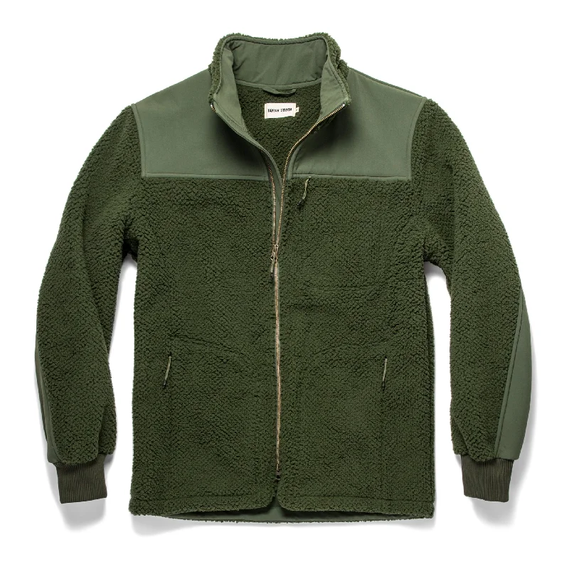 Fleece - lined men jackets for cold - weather commuting The Truckee Jacket in Moss