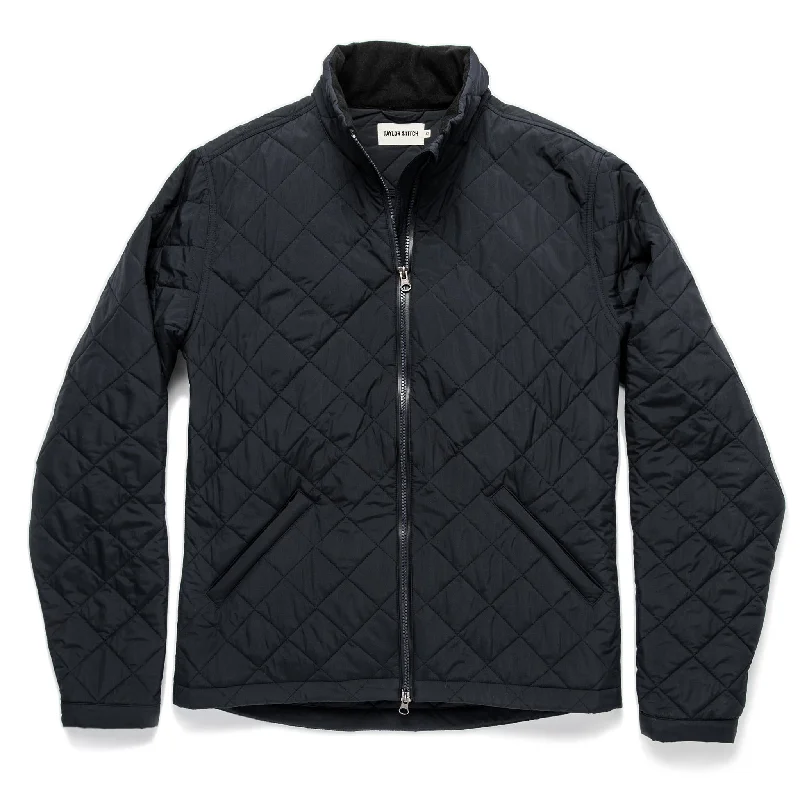 Stretch - fabric men jackets for unrestricted movement during workouts The Vertical Jacket in Navy Stretch - fabric men jackets for unrestricted movement during workouts The Vertical Jacket in Navy