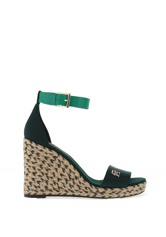 Women's Leather - Strapped Sandals with a Braided Detail in Brown for a Rustic Appeal Tommy Hilfiger Womens Colourful Satin High Wedge Sandals, Hunter Women's Leather - Strapped Sandals with a Braided Detail in Brown for a Rustic Appeal Tommy Hilfiger Womens Colourful Satin High Wedge Sandals, Hunter