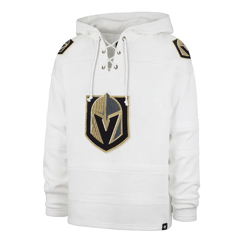 Retro - inspired men hoodie with a varsity logo VEGAS GOLDEN KNIGHTS SUPERIOR '47 LACER HOOD Retro - inspired men hoodie with a varsity logo VEGAS GOLDEN KNIGHTS SUPERIOR '47 LACER HOOD