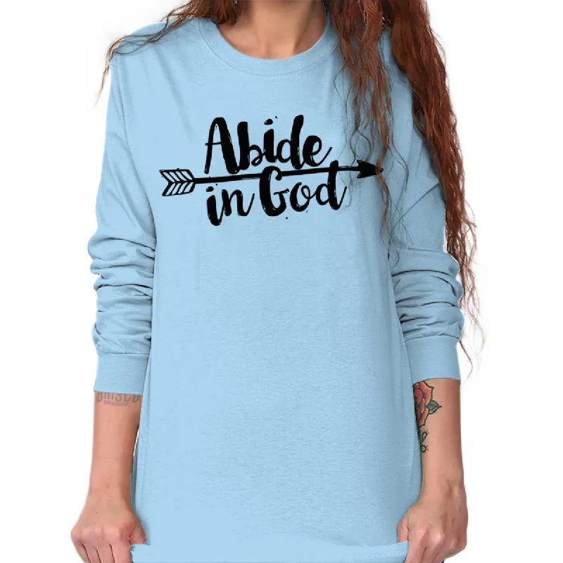 Men's long sleeve flannel plaid shirts with a classic rustic look Abide God Long Sleeve T-shirt Men's long sleeve flannel plaid shirts with a classic rustic look Abide God Long Sleeve T-shirt