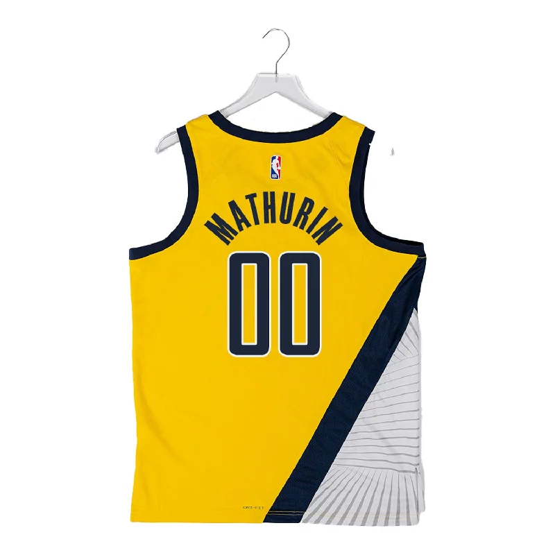 Men's Retro Soccer Jerseys of Famous Clubs from the 90s for Nostalgic Football Enthusiasts Adult Indiana Pacers #00 Bennedict Mathurin Statement Swingman Jersey by Jordan Men's Retro Soccer Jerseys of Famous Clubs from the 90s for Nostalgic Football Enthusiasts Adult Indiana Pacers #00 Bennedict Mathurin Statement Swingman Jersey by Jordan