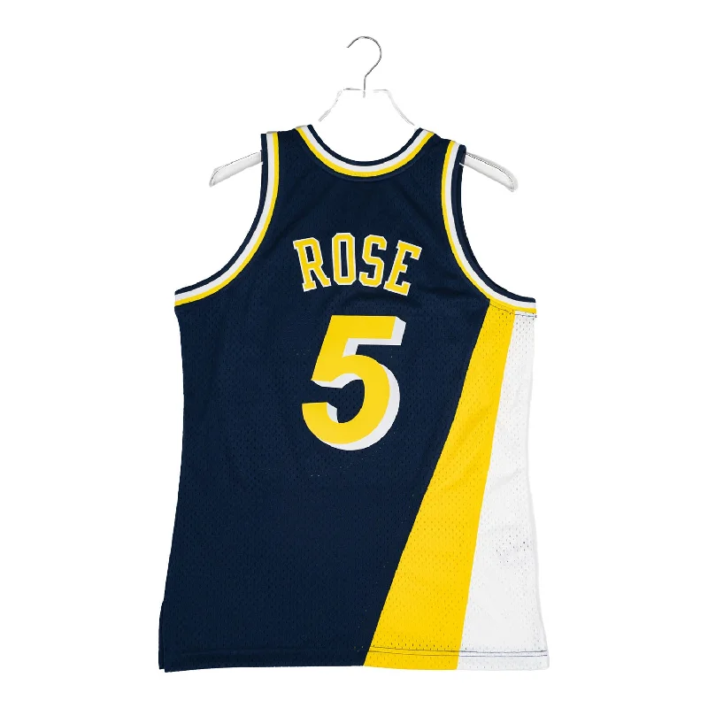 Men's Basketball Jerseys with Signature Player Logos for a Fan - Favorite Look Adult Indiana Pacers Jalen Rose #5 Flo-Jo Hardwood Classic Jersey by Mitchell and Ness