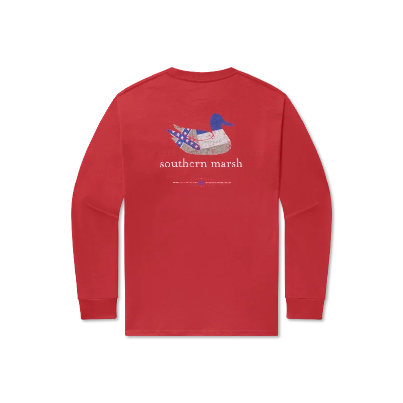Men's anti - wrinkle long sleeve travel shirts for hassle - free trips Authentic Heritage Tee - Mississippi State Flag - Long Sleeve Men's anti - wrinkle long sleeve travel shirts for hassle - free trips Authentic Heritage Tee - Mississippi State Flag - Long Sleeve