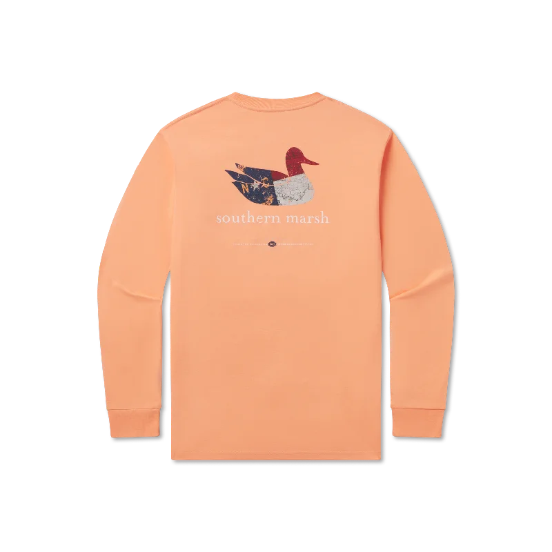 Men's long sleeve silk shirts in vibrant colors for a night out Authentic Heritage Tee - North Carolina - Long Sleeve Men's long sleeve silk shirts in vibrant colors for a night out Authentic Heritage Tee - North Carolina - Long Sleeve