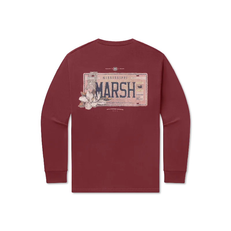 Men's oversized long sleeve graphic tees for a trendy streetwear look Backroads Collection Tee - Mississippi - Long Sleeve Men's oversized long sleeve graphic tees for a trendy streetwear look Backroads Collection Tee - Mississippi - Long Sleeve