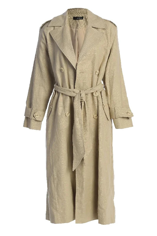 Lightweight men coats made of breathable fabric for spring and autumn Beige One Step Closer Linen Coat Lightweight men coats made of breathable fabric for spring and autumn Beige One Step Closer Linen Coat