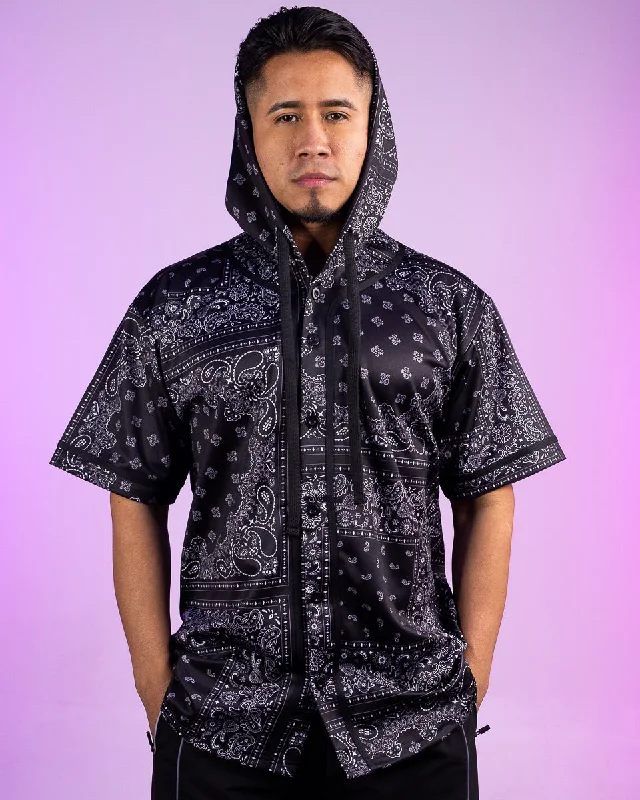 Men's Football Jerseys with Embroidered Club Badges for a Premium and Authentic Appeal Black Bandana Hooded Baseball Jersey Men's Football Jerseys with Embroidered Club Badges for a Premium and Authentic Appeal Black Bandana Hooded Baseball Jersey