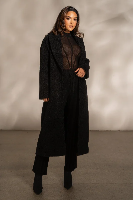 Lightweight men coats made of breathable fabric for spring and autumn Black Dion Oversized Coat