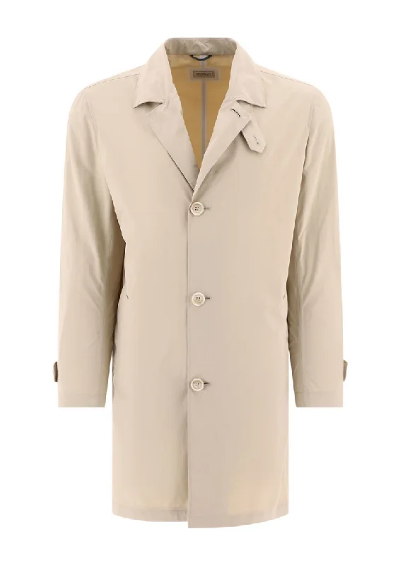 Slim - fit men coats in navy blue for a classic and sophisticated appearance Brunello Cucinelli Men's Buttoned Trench Coat in Beige Slim - fit men coats in navy blue for a classic and sophisticated appearance Brunello Cucinelli Men's Buttoned Trench Coat in Beige