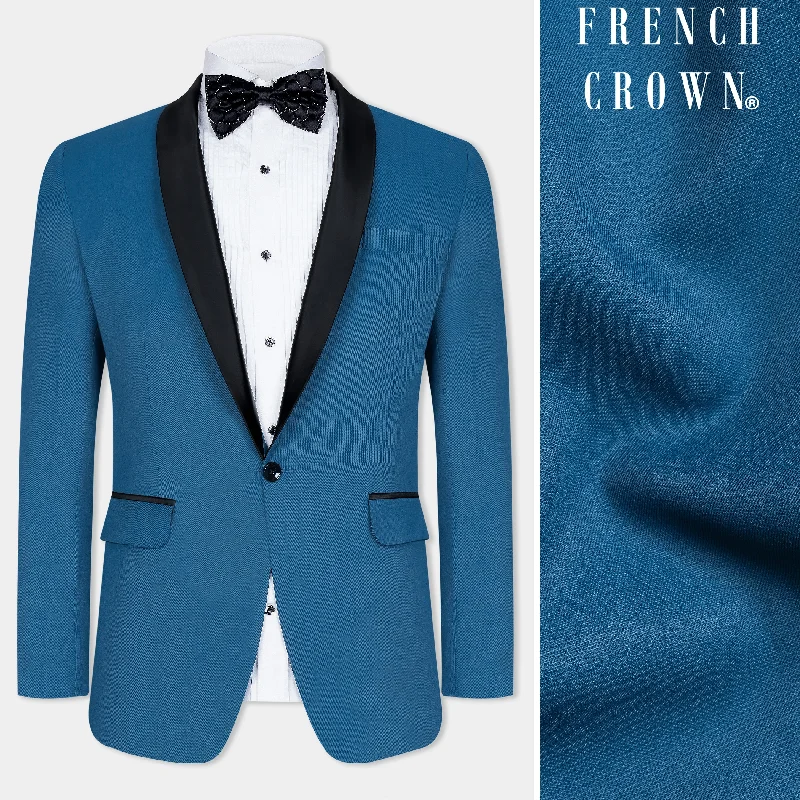 Men Blazers for Polo Matches in Classic and Sporty Styles Men Blazers for Polo Matches in Classic and Sporty Styles Calypso Blue Wool Rich Tuxedo Blazer Men Blazers for Polo Matches in Classic and Sporty Styles Men Blazers for Polo Matches in Classic and Sporty Styles Calypso Blue Wool Rich Tuxedo Blazer