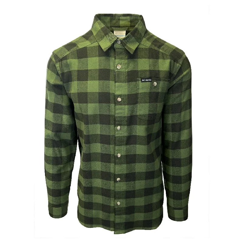 Men's long sleeve military - style utility shirts with multiple pockets Columbia Men's Canteen Buffalo Check Shirt Cornell Woods Flannel L/S (352) Men's long sleeve military - style utility shirts with multiple pockets Columbia Men's Canteen Buffalo Check Shirt Cornell Woods Flannel L/S (352)